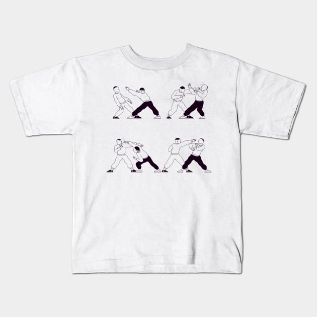 Slap Boxing Kids T-Shirt by artofbryson